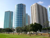 Nauru tower (center) and friends